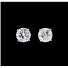 1.02 ctw Diamond Earrings - 14KT White Gold