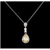 1.52 ctw Fancy Yellow Diamond Pendant With Chain - 14KT Two-Tone Gold