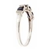 Image 2 : 1.02 ctw Sapphire and Diamond Ring - 14KT White Gold