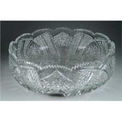 CUT GLASS BOWL.