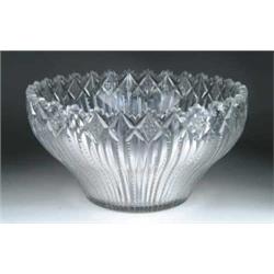 LARGE CUT GLASS PUNCH BOWL. 