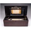 Image 1 : SIX TUNE SWISS MUSIC BOX IN INLAID ROSEWOOD CASE.