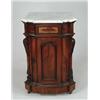 Image 1 : FINE ROSEWOOD MARBLE TOP HALF COMMODE.