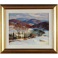 ARTHUR LINGQUIST (American, 1889-1975) “AT RIVER BEND”.