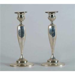 PAIR OF WEIGHTED STERLING CANDLESTICKS BY TIFFANY & CO.
