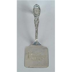 STERLING SILVER SPATULA BY TIFFANY & CO. IN CHRYSANTHEMUM PATTERN.