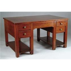 GOOD MAHOGANY PARTNER’S DESK.