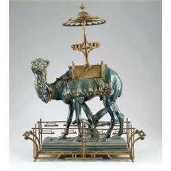FABULOUS CAMEL FORM CIGAR HOLDER AND TOBACCO BOX.