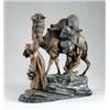 Image 1 : OUTSTANDING ART POTTERY FIGURAL GROUP OF CAMEL AND BEDOUIN.