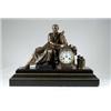 Image 1 : OUTSTANDING BRONZE FIGURAL MANTLE CLOCK.