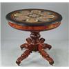 Image 1 : OUTSTANDING PETRA-DORA ROUND TOP MAHOGANY CENTER TABLE.