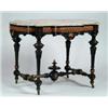 Image 1 : INLAID MARBLE TOP EBONIZED CENTER TABLE ATTRIBUTED TO HERTER BROS.