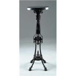 VICTORIAN BRONZE AND MARBLE PEDESTAL.