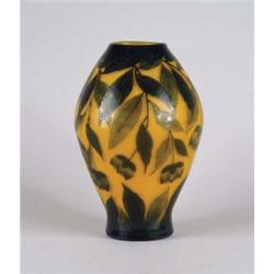 CAMEO ART GLASS VASE SIGNED “LA LOETZ”.