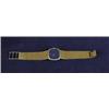 Image 1 : FINE 18K GOLD AND LAPIS WRISTWATCH BY BAUME & MERCIER.