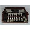Image 1 : 100-PIECE STERLING FLATWARE SET BY WALLACE IN THE GRAND BAROQUE PATTERN.