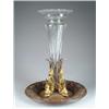 Image 1 : FINE BRONZE ORMOLU AND GLASS CENTER PIECE.