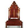 Image 1 : OUTSTANDING VICTORIAN WALNUT CARVED HIGH POST BED.