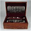 Image 1 : 191-PIECE CASED STERLING FLATWARE BY WALLACE IN THE “KING CHRISTIAN” PATTERN.