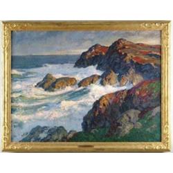 PAUL DOUGHERTY (American, 1877-1947) THE MONHEGAN COAST.