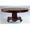 Image 1 : MAHOGANY EMPIRE STYLE OVAL DINING ROOM TABLE.