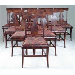 SET OF TWELVE MAHOGANY DINING CHAIRS.