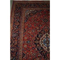PERSIAN KASHAN ORIENTAL RUG.