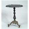 Image 1 : OVAL CAST IRON GRAPE FLOWER DECORATED STAND.