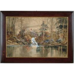 LOUIS KINNEY HARLOW (American, 1850-1930) THE WATER MILL.