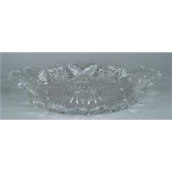 VICTORIAN CUT GLASS ICE CREAM TRAY.