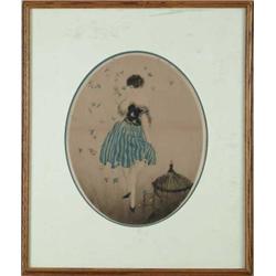 LOUIS ICART (French, 1888-1950) SONGBIRDS.