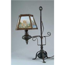 COLORED LITHOPHANE TABLE LAMP.