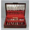 Image 1 : 74-PIECE FLATWARE SET BY SCHOFIELD IN THE “BALTIMORE ROSE” PATTERN.