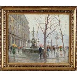 ARTHUR CLIFTON GOODWIN (American, 1864-1929) BOSTON FOUNTAIN.