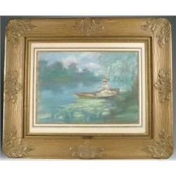 ARTHUR CLIFTON GOODWIN (American, 1864-1929) AFTERNOON BOAT RIDE.