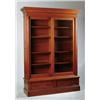 Image 1 : FINE TWO-PART STEPBACK DOUBLE DOOR MAHOGANY BOOKCASE.