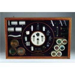 CASED DISPLAY FISHING LINE AND SILK PRODUCTION.