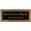 Image 1 : REVERSE PAINTED SIGN “UNITED STATES WHIP CO.”.