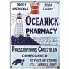 Image 1 : PORCELAIN “OCEANICK PHARMACY” SIGN.