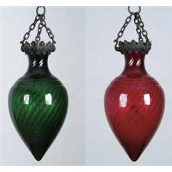 FINE PAIR OF APOTHECARY SHOW GLOBES.