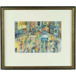 CHARLES HENRY DEMUTH (American, 1883-1935) NEW YORK CITY STREET.