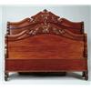 Image 1 : WALNUT VICTORIAN CARVED BED.