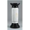 Image 1 : THREE-PART BLACK AND WHITE MARBLE PEDESTAL.
