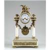 Image 1 : FINE WHITE MARBLE AND ORMOLU FRENCH MANTLE CLOCK.