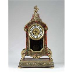 BOULLE LOUIS XV STYLE MANTLE CLOCK ON STAND.