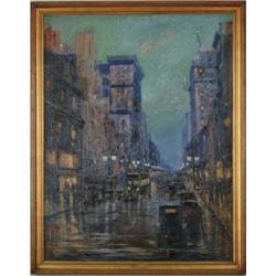 CARLTON C. FOWLER (American, 1877-1930) “FIFTH AVE AT TWILIGHT”.