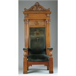MASONIC HALL GREAT CHAIR.