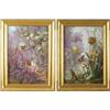 Image 1 : OUTSTANDING PAIR OF HAND PAINTED FRAMED PORCELAIN PLAQUES.
