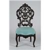 Image 1 : CARVED VICTORIAN SLIPPER CHAIR.