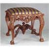 Image 1 : OUTSTANDING ROSEWOOD BALL AND CLAW FOOT FOOTSTOOL.